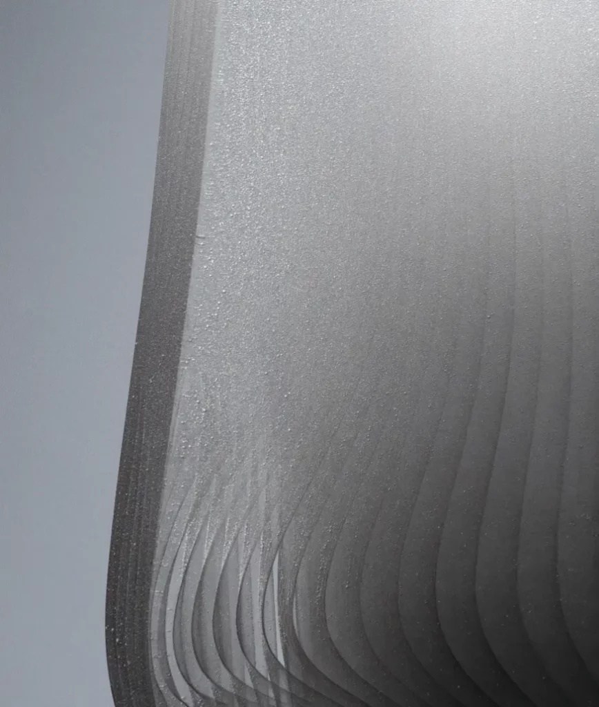 Abstraction structure en couches grises ondulées